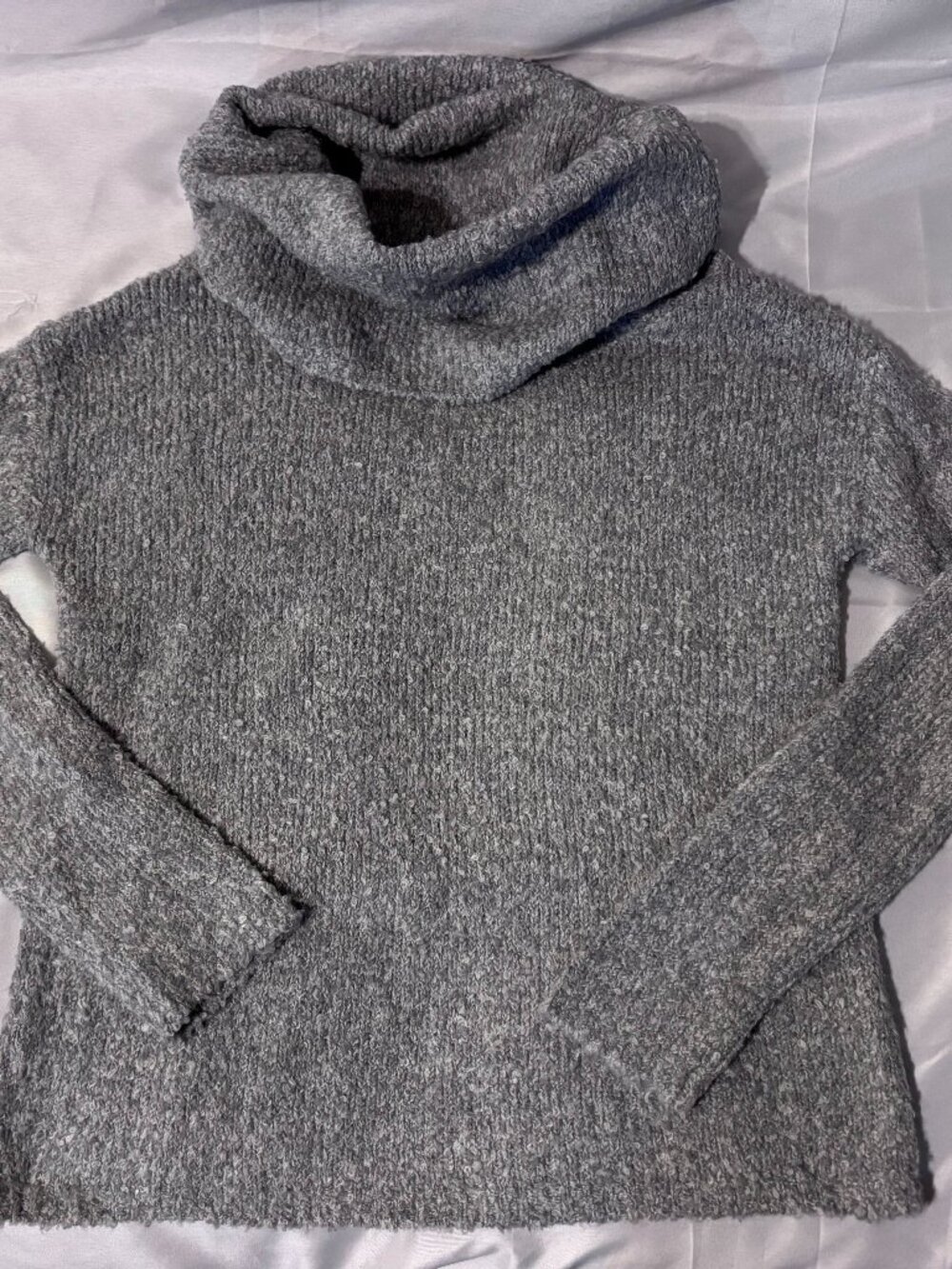So Brand Gray Bouclé Cowl Neck Sweater Size Small NWT